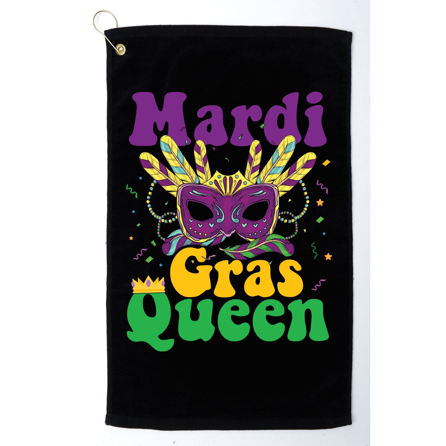 Mardi Gras Queen Funny Costume Mardi Gras Golf Towel