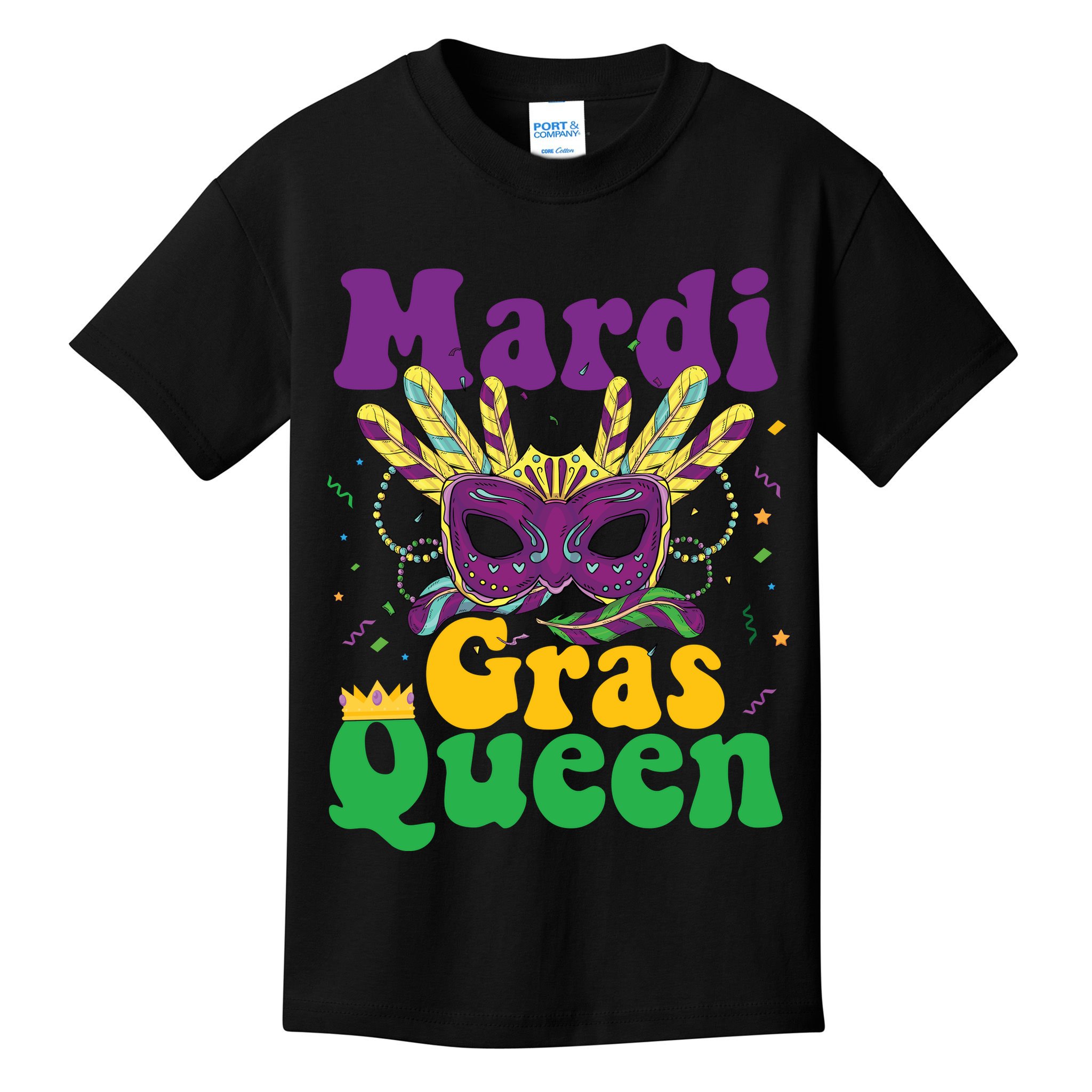 Mardi Gras Queen Funny Costume Mardi Gras Kids T-Shirt