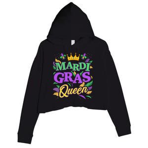 Mardi Gras Queen For New Orleans Carnival Costume Gift Crop Fleece Hoodie