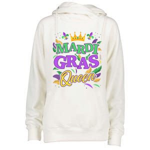 Mardi Gras Queen For New Orleans Carnival Costume Gift Womens Funnel Neck Pullover Hood