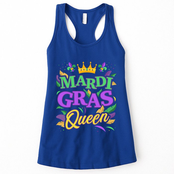 Mardi Gras Queen For New Orleans Carnival Costume Gift Women's Racerback Tank