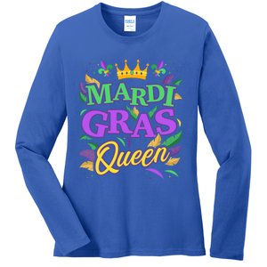 Mardi Gras Queen For New Orleans Carnival Costume Gift Ladies Long Sleeve Shirt