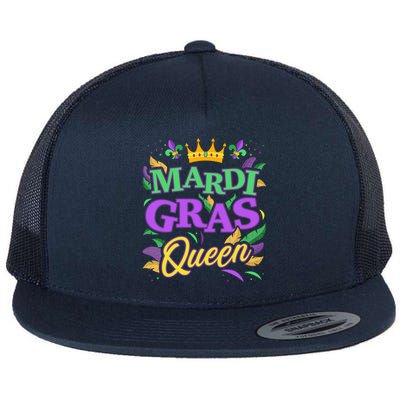 Mardi Gras Queen For New Orleans Carnival Costume Gift Flat Bill Trucker Hat