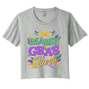 Mardi Gras Queen For New Orleans Carnival Costume Gift Women's Crop Top Tee