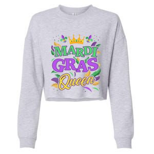 Mardi Gras Queen For New Orleans Carnival Costume Gift Cropped Pullover Crew