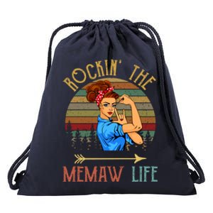 Memaw Gift Rockin' The Memaw Life Christmas Xmas Cool Gift Drawstring Bag