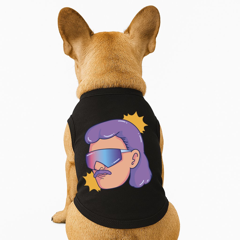 Mullet Guy Retro Doggie Tank