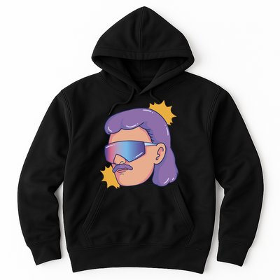Mullet Guy Retro Hoodie