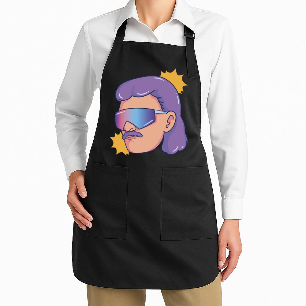Mullet Guy Retro Apron
