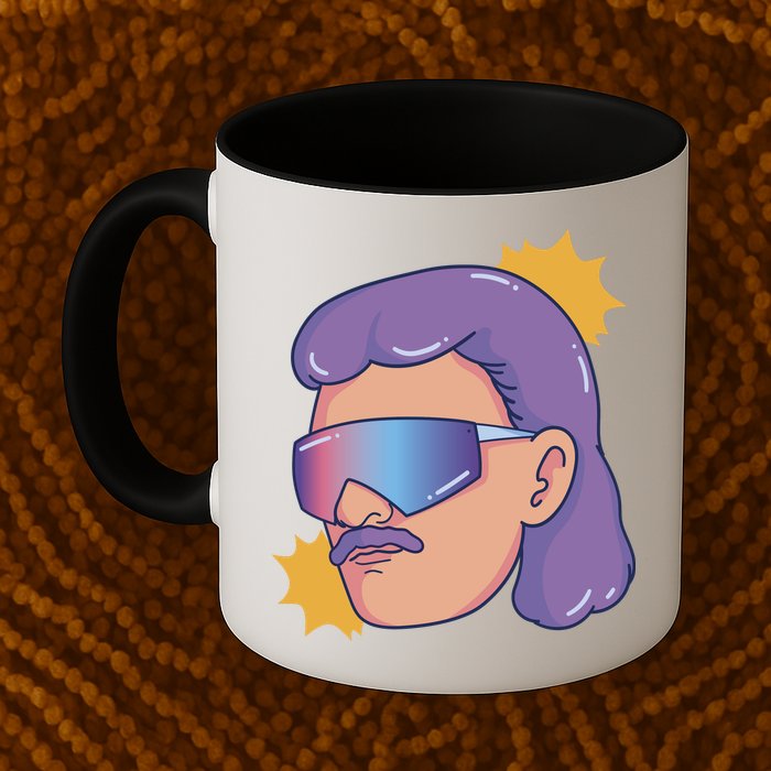 Mullet Guy Retro Mug