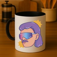 Mullet Guy Retro Mug