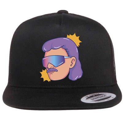 Mullet Guy Retro Flatbill Hat