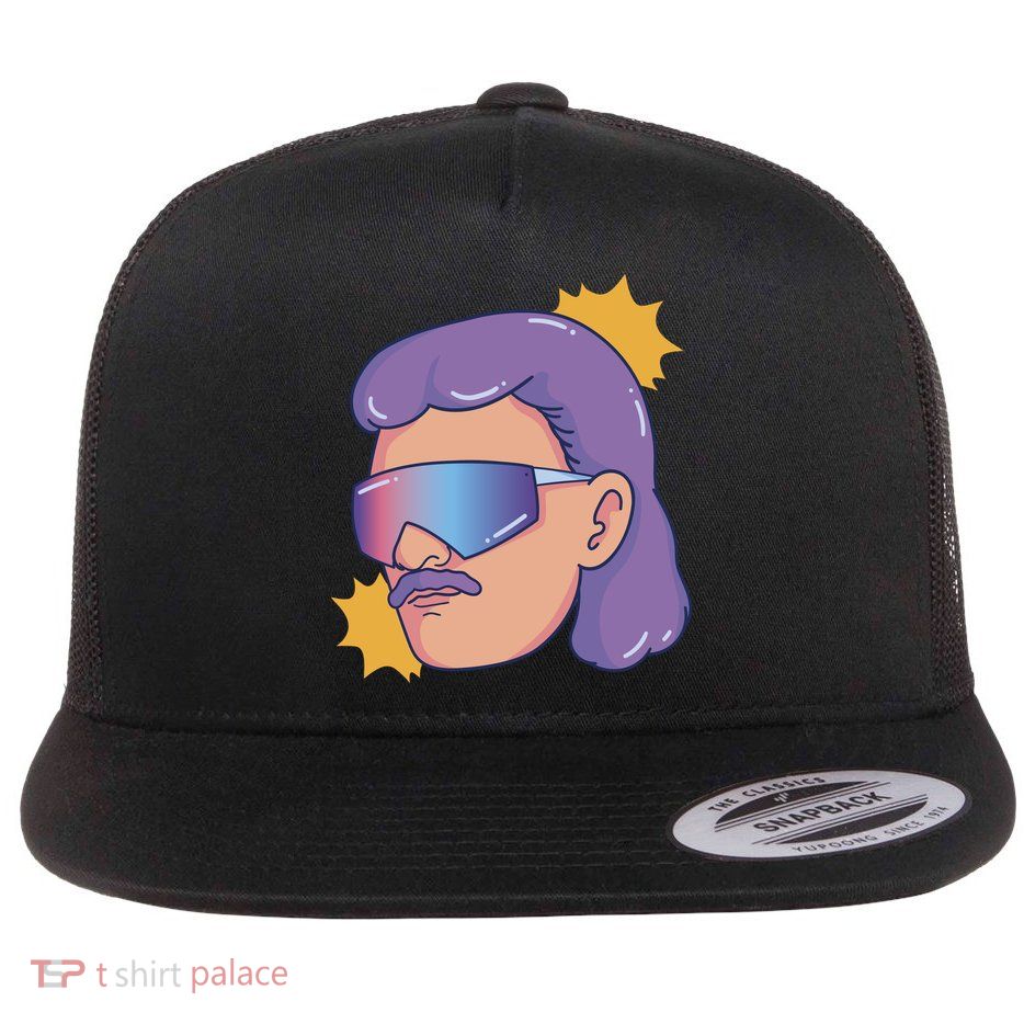 Mullet Guy Retro Flatbill Hat
