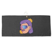Mullet Guy Retro Large Microfiber Waffle Golf Towel