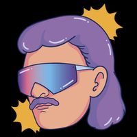 Mullet Guy Retro Baby Bodysuit
