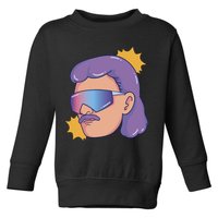 Mullet Guy Retro Toddler Sweatshirt