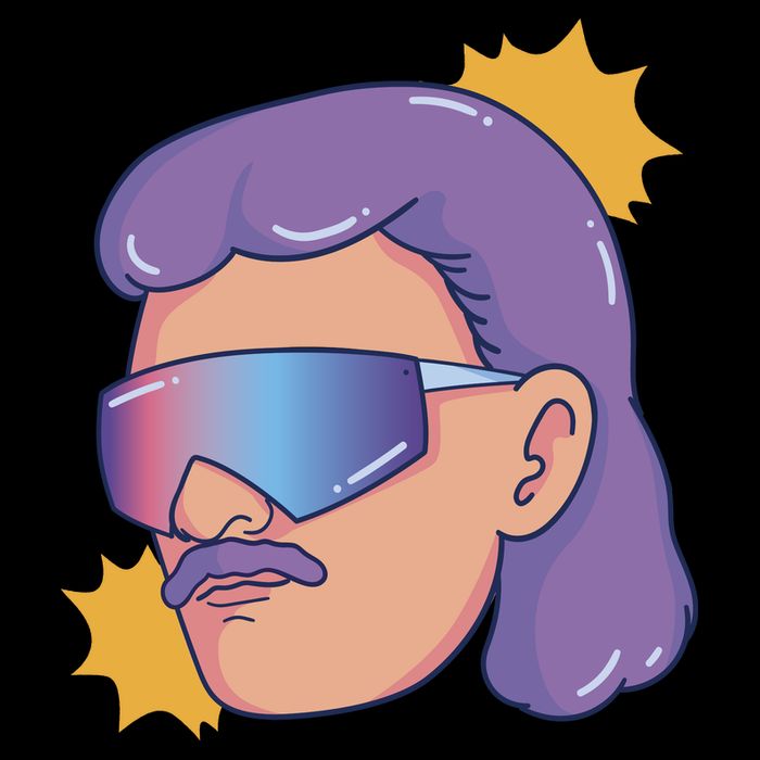 Mullet Guy Retro Toddler Sweatshirt