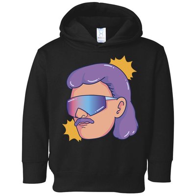 Mullet Guy Retro Toddler Hoodie