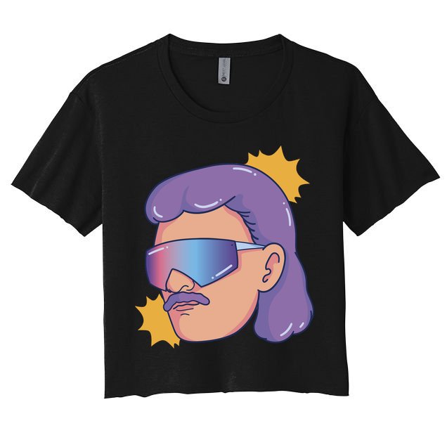 Mullet Guy Retro Crop Top