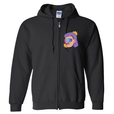 Mullet Guy Retro Full Zip Hoodie