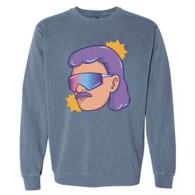 Mullet Guy Retro Garment-Dyed Sweatshirt