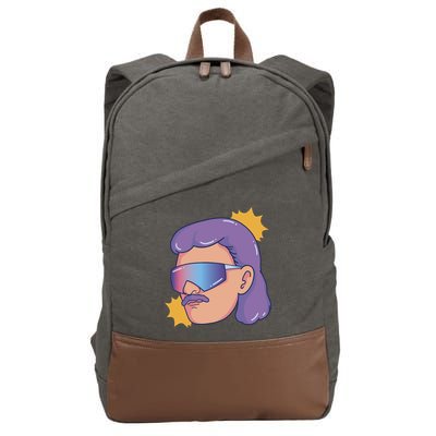 Mullet Guy Retro Cotton Canvas Backpack