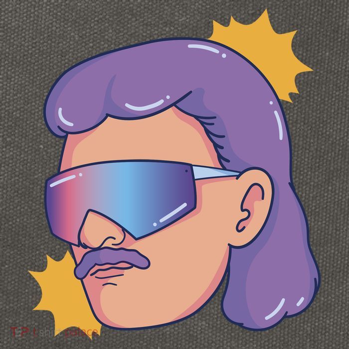 Mullet Guy Retro Cotton Canvas Backpack