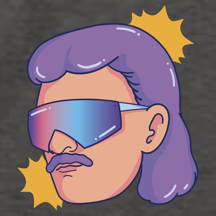 Mullet Guy Retro Vector Backpack