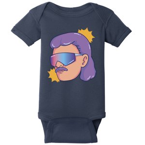 Mullet Guy Retro Baby Bodysuit