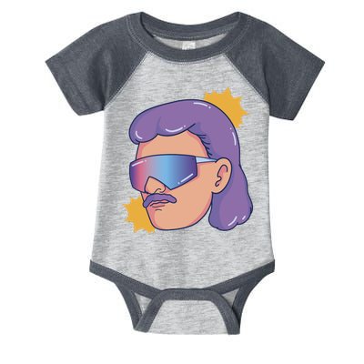 Mullet Guy Retro Infant Baby Jersey Bodysuit