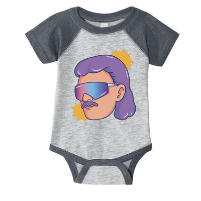 Mullet Guy Retro Infant Baby Jersey Bodysuit