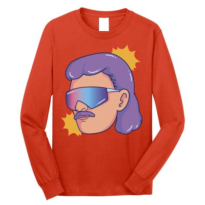 Mullet Guy Retro Long Sleeve Shirt