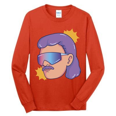 Mullet Guy Retro Tall Long Sleeve T-Shirt