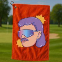 Mullet Guy Retro Golf Towel