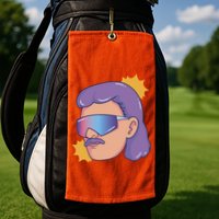 Mullet Guy Retro Golf Towel
