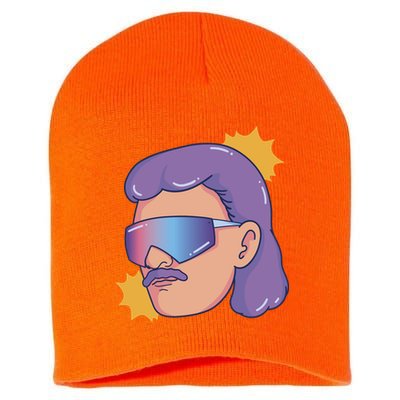 Mullet Guy Retro Short Acrylic Beanie