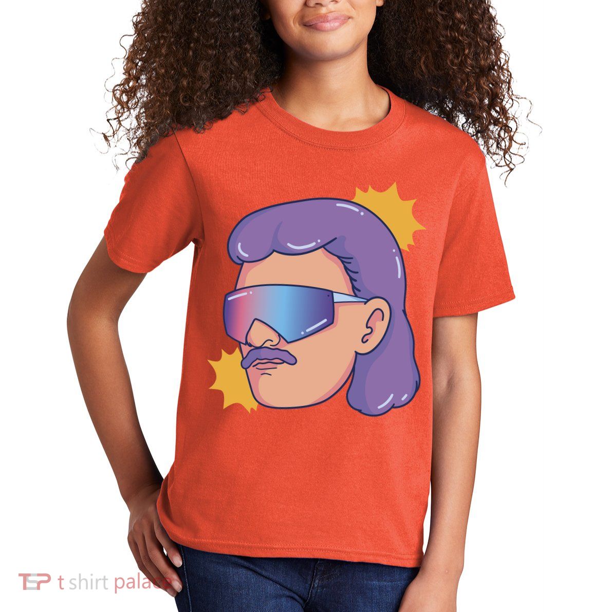 Mullet Guy Retro Kids T-Shirt