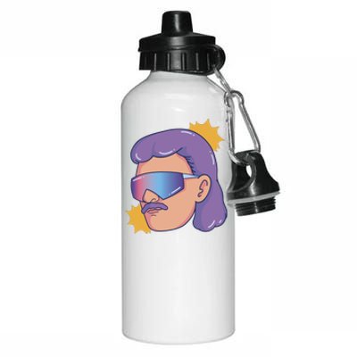 Mullet Guy Retro Aluminum Water Bottle