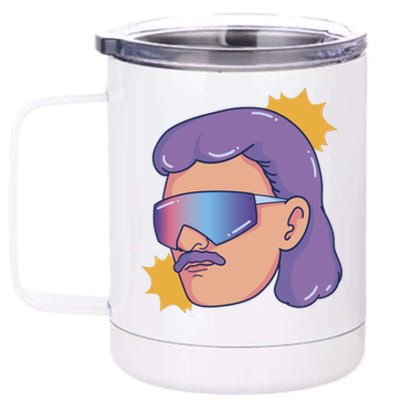 Mullet Guy Retro 12 oz Stainless Steel Tumbler Cup