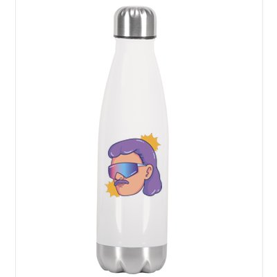 Mullet Guy Retro Stainless Steel Insulated Water Bottle