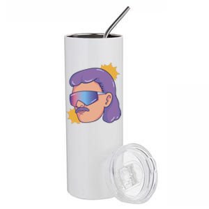 Mullet Guy Retro Stainless Steel Tumbler