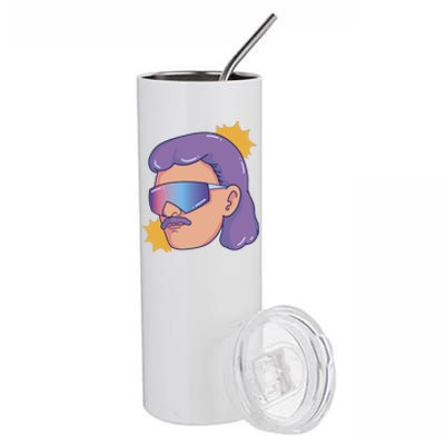 Mullet Guy Retro Stainless Steel Tumbler