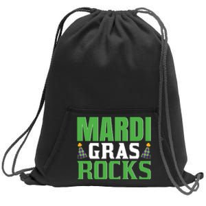 Mardi Gras Rocks Sweatshirt Cinch Pack Bag