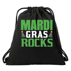 Mardi Gras Rocks Drawstring Bag