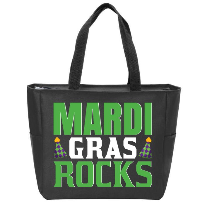 Mardi Gras Rocks Zip Tote Bag