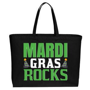 Mardi Gras Rocks Cotton Canvas Jumbo Tote