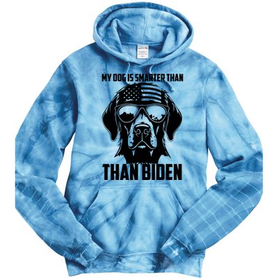 My Golden Retriever Dog Is Smarter Than Your President Biden Tie Dye Hoodie