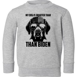 My Golden Retriever Dog Is Smarter Than Your President Biden Toddler Sweatshirt