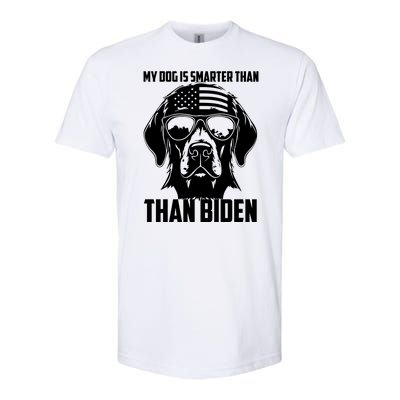 My Golden Retriever Dog Is Smarter Than Your President Biden Softstyle CVC T-Shirt