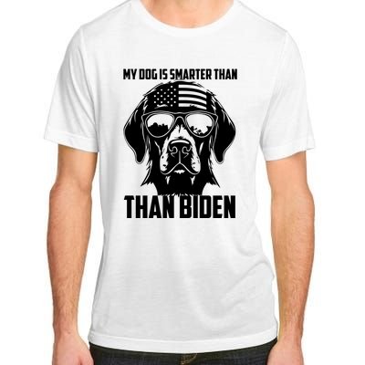 My Golden Retriever Dog Is Smarter Than Your President Biden Adult ChromaSoft Performance T-Shirt